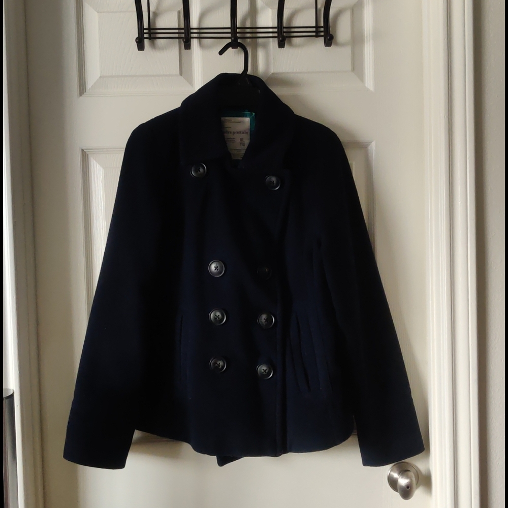 Aeropostal Women Blue Short Coat